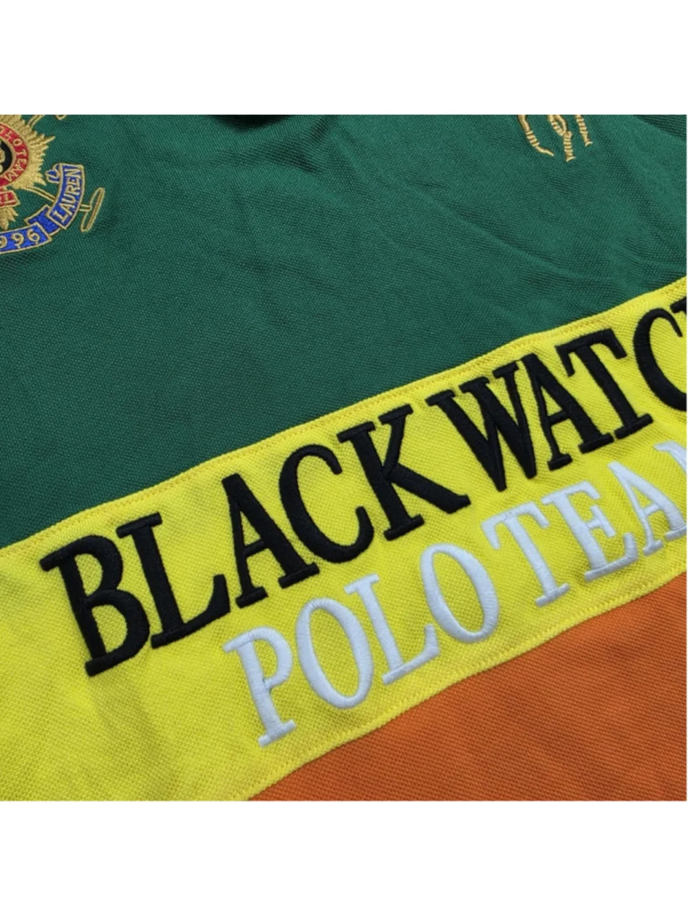 Polo Ralph Lauren Black Watch Polo Team Mens 5XL Big Pony Colorblock Shirt